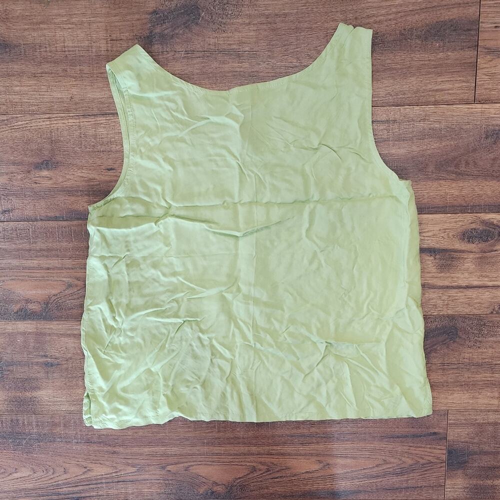 White Stag Women's Vintage Green Sleeveless Scoop Neck Sleeveless Top Large L - Picture 4 of 5